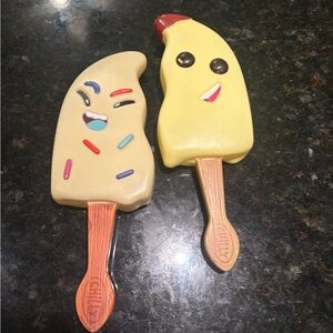 Fortnite Nanner Bashers Dual Pickaxe Costume Accessories Banana Ice Cream Set